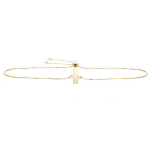 Initial "I" Drawstring Bracelet - Laura's Gems