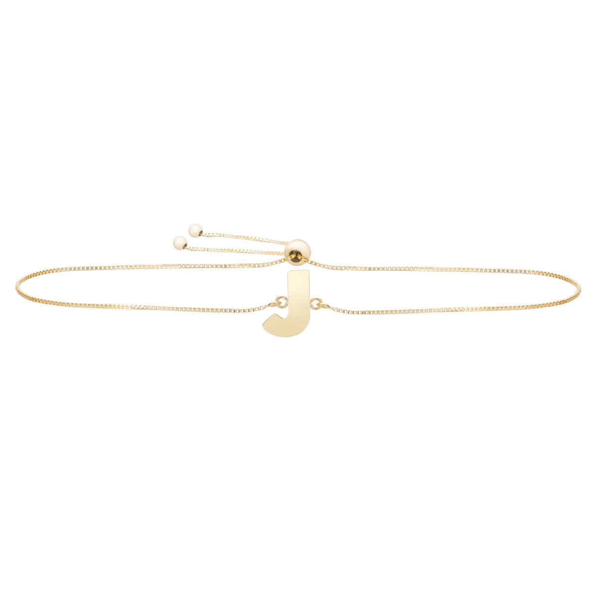 Initial "J" Drawstring Bracelet - Laura's Gems — Laura Milman New York