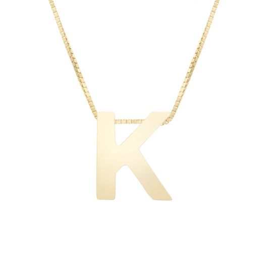 Initial "K" Pendant & Necklace - Laura's Gems