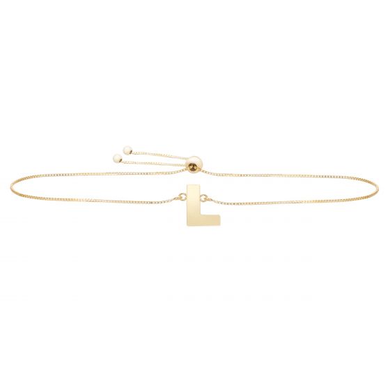 Initial "L" Drawstring Bracelet - Laura's Gems — Laura Milman New York