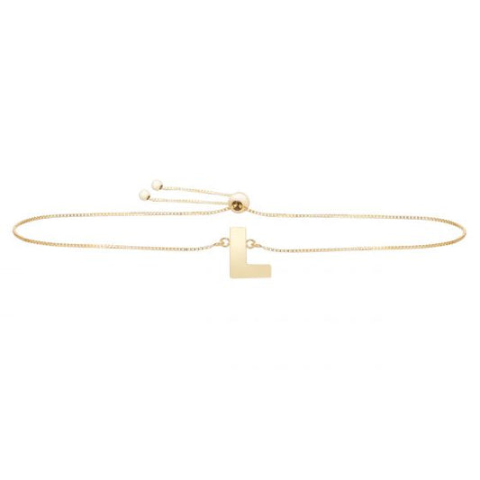 Initial "L" Drawstring Bracelet - Laura's Gems