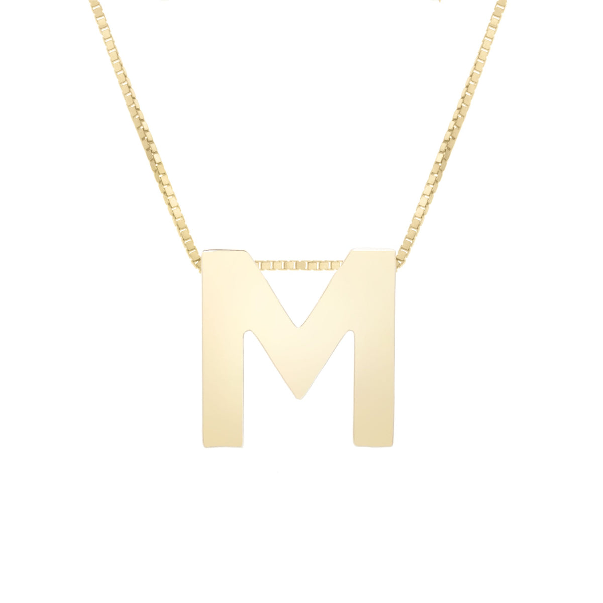 Initial "M" Pendant & Necklace - Laura's Gems