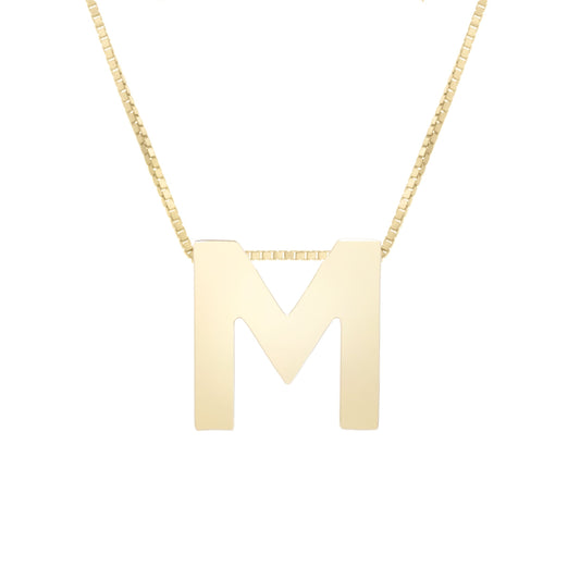 Initial "M" Pendant & Necklace - Laura's Gems