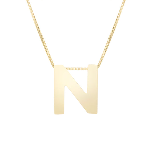 Initial "N" Pendant & Necklace - Laura's Gems