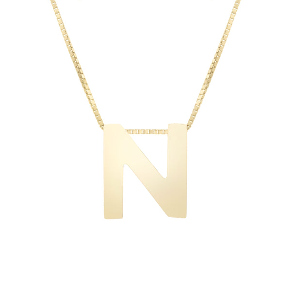 Initial "N" Pendant & Necklace - Laura's Gems