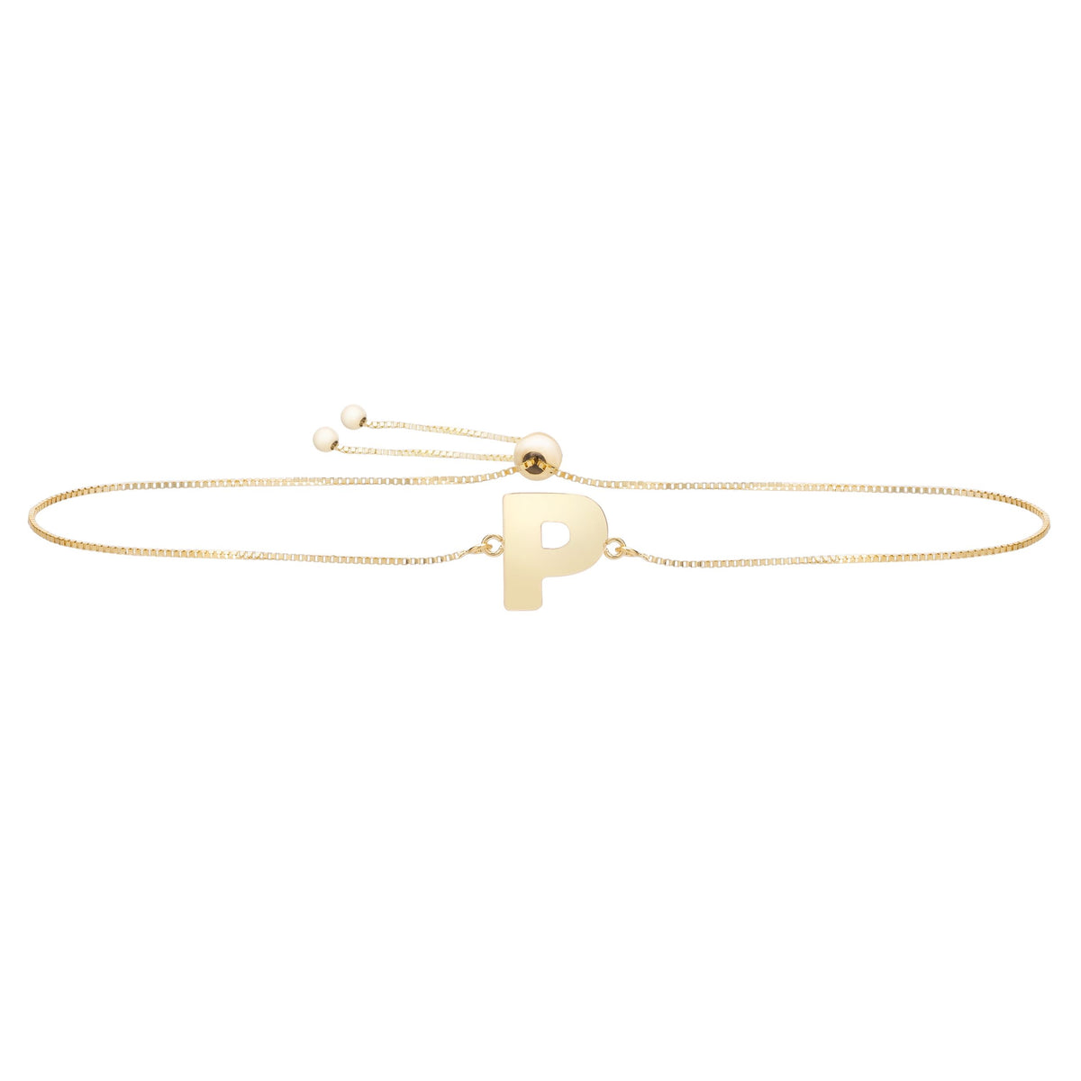 Initial "P" Drawstring Bracelet - Laura's Gems — Laura Milman New York
