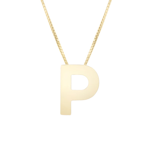 Initial "P" Pendant & Necklace - Laura's Gems