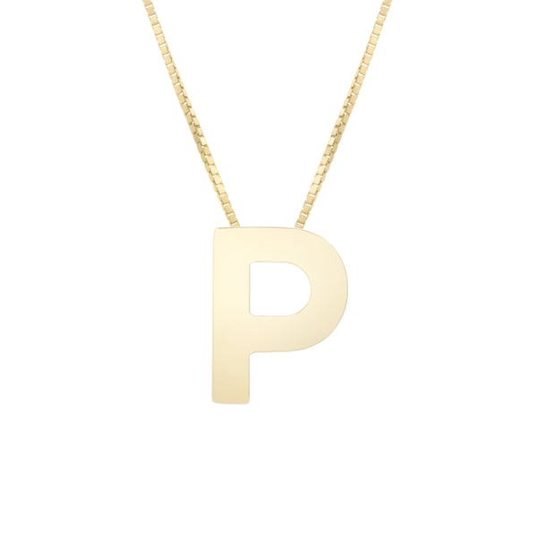 Initial "P" Pendant & Necklace - Laura's Gems
