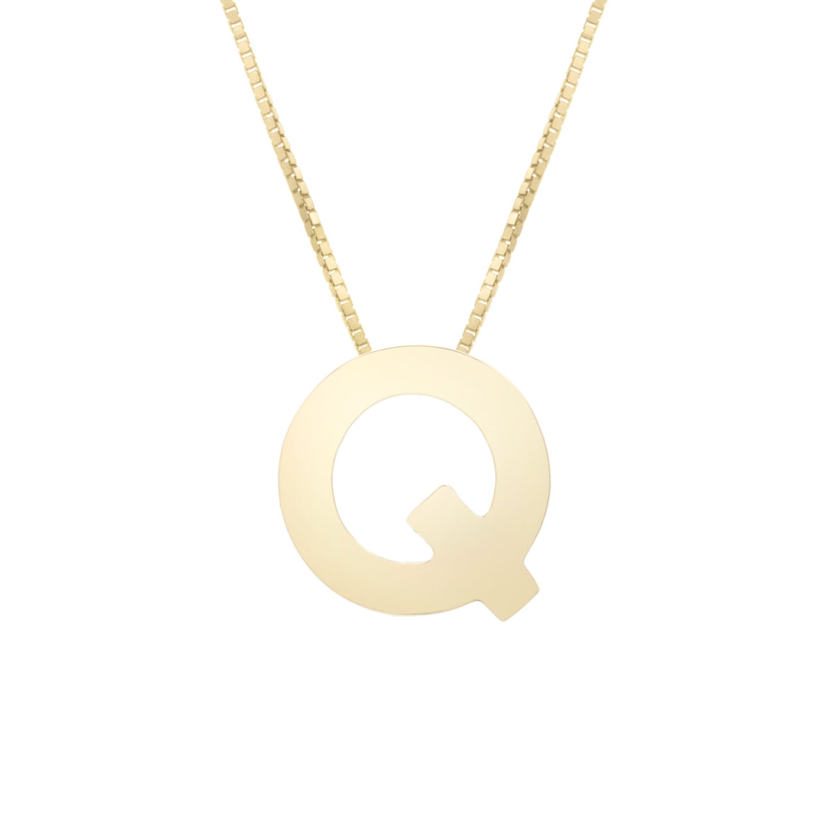 Initial "Q" Pendant & Necklace - Laura's Gems
