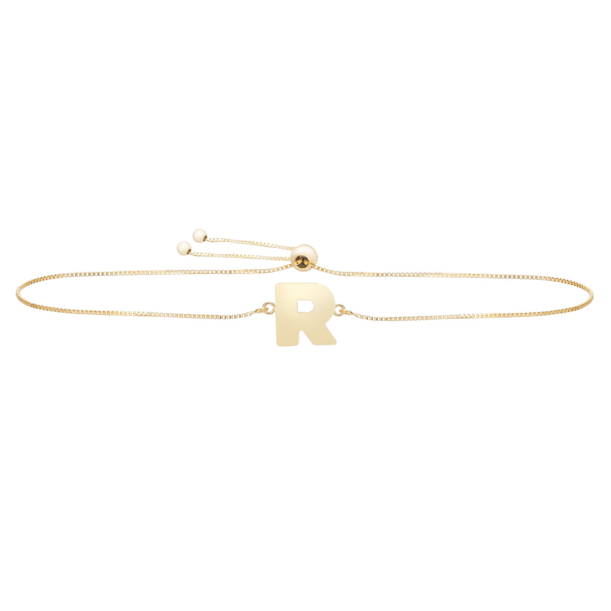 Initial "R" Drawstring Bracelet - Laura's Gems