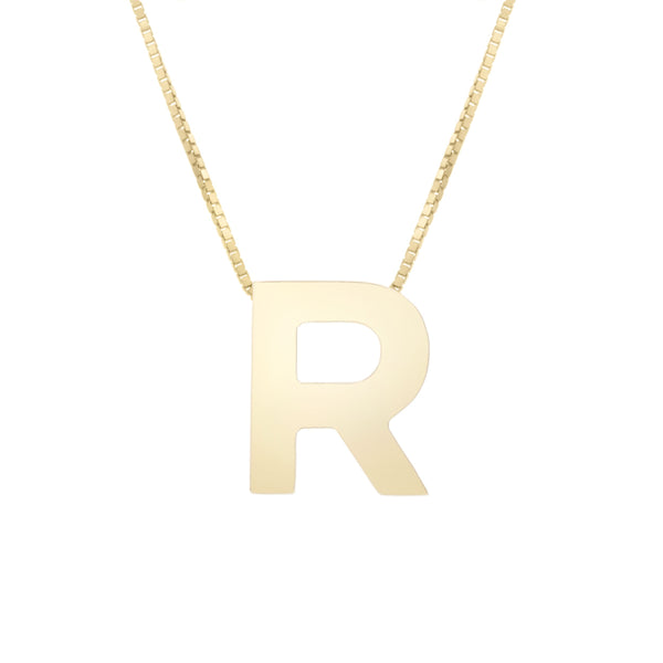 Initial "R" Pendant & Necklace - Laura's Gems