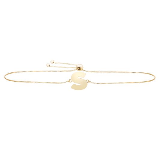 Initial "S" Drawstring Bracelet - Laura's Gems