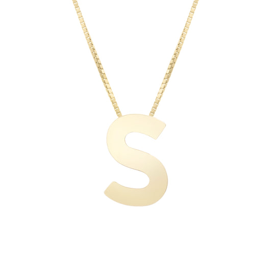 Initial "S" Pendant & Necklace - Laura's Gems