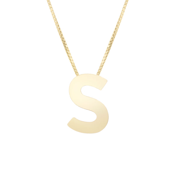 Initial "S" Pendant & Necklace - Laura's Gems