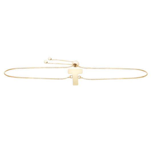 Initial "T" Drawstring Bracelet - Laura's Gems