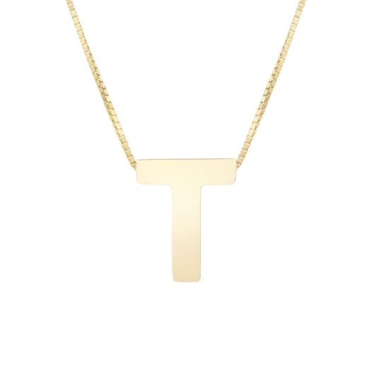 Initial "T" Pendant & Necklace - Laura's Gems
