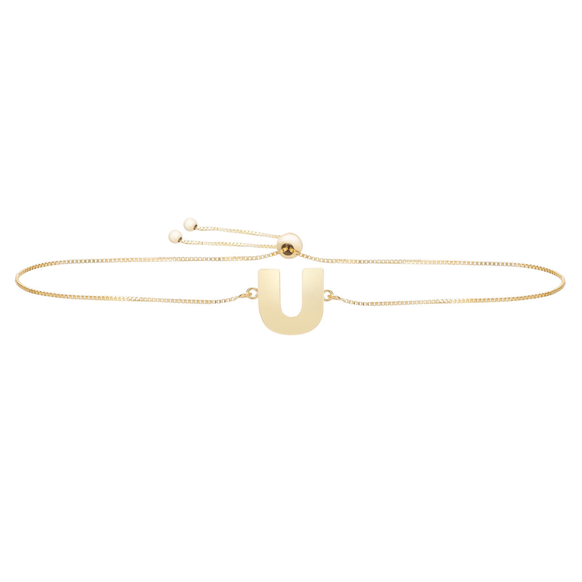 Initial "U" Drawstring Bracelet - Laura's Gems — Laura Milman New York