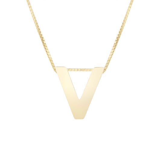 Initial "V" Pendant & Necklace - Laura's Gems
