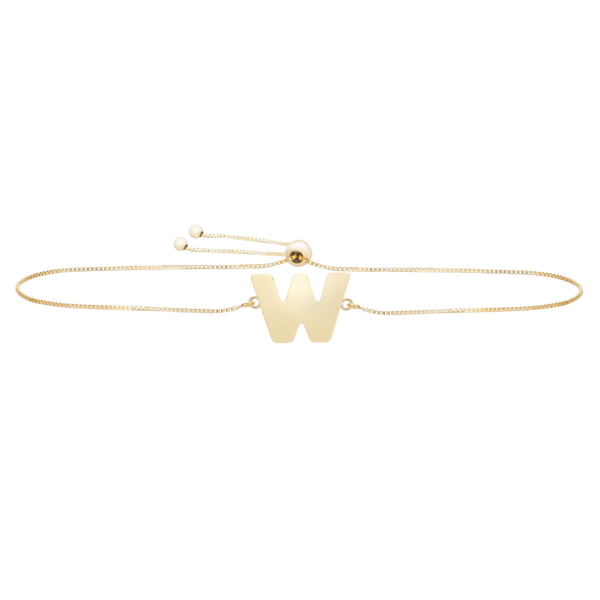 Initial "W" Drawstring Bracelet - Laura's Gems — Laura Milman New York