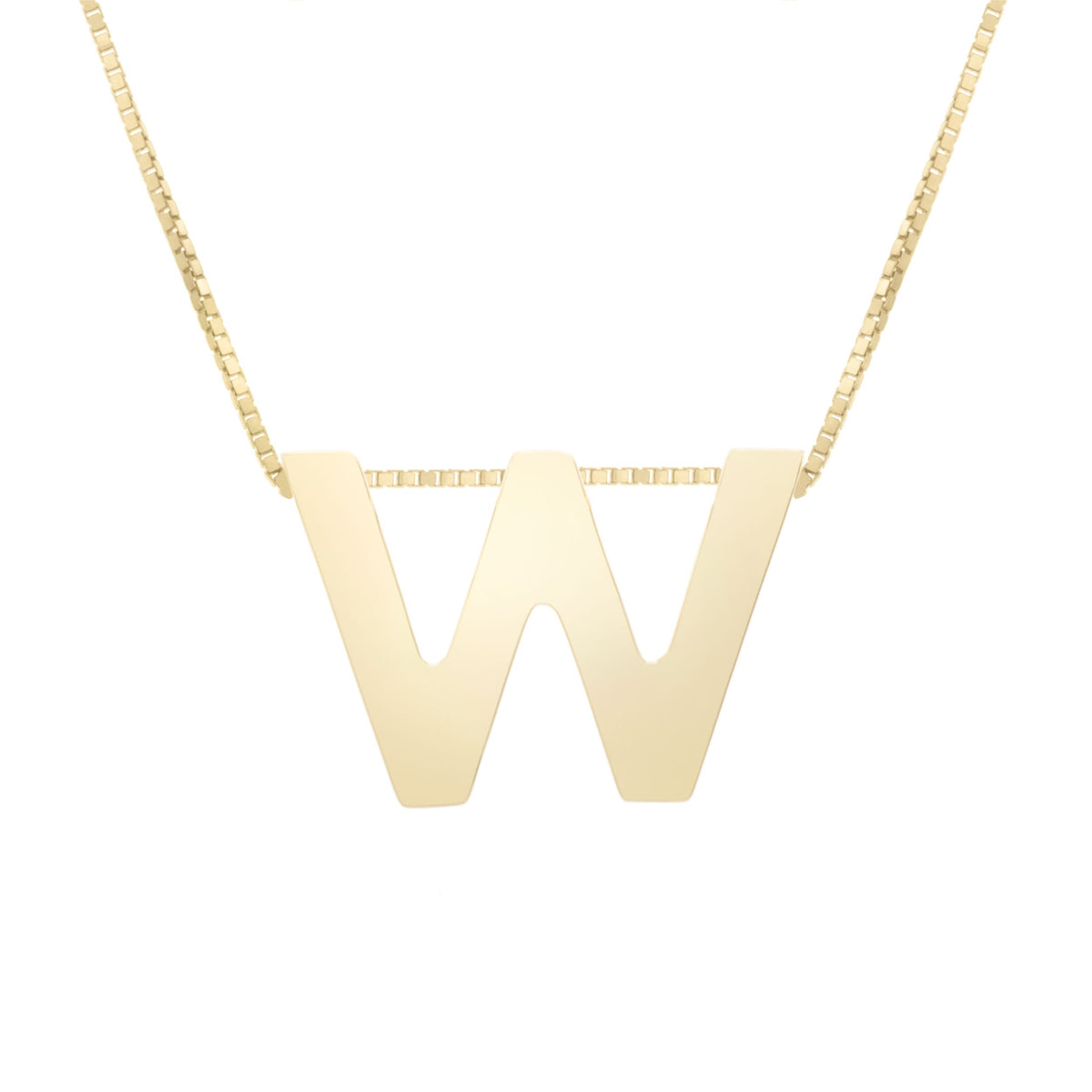 Initial "W" Pendant & Necklace - Laura's Gems
