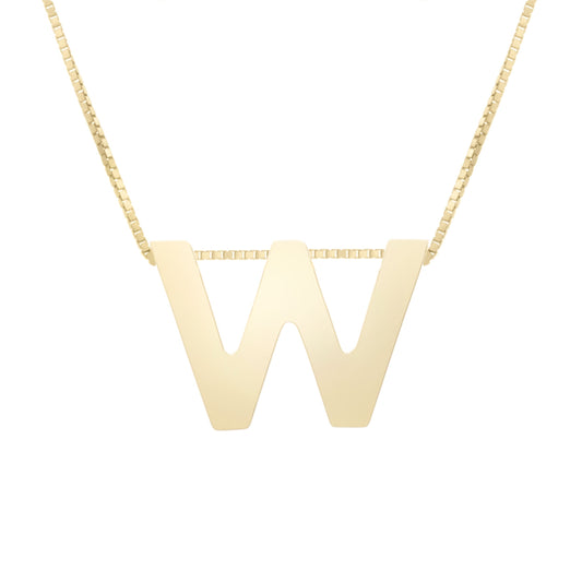 Initial "W" Pendant & Necklace - Laura's Gems