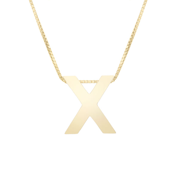 Initial "X" Pendant & Necklace - Laura's Gems