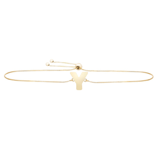 Initial "Y" Drawstring Bracelet - Laura's Gems