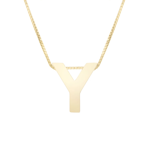 Initial "Y" Pendant & Necklace - Laura's Gems