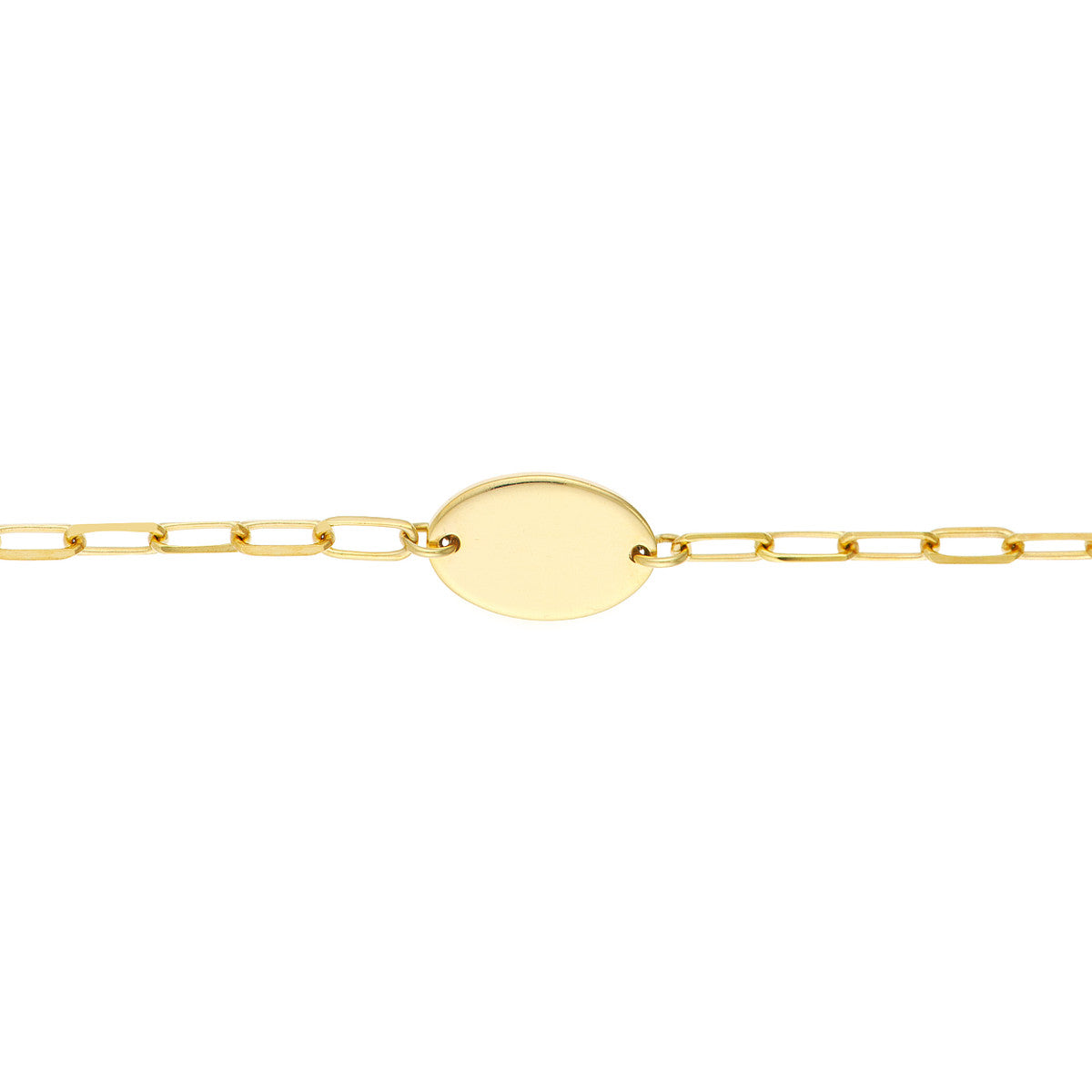 Kid's Paper Clip Chain Bracelet with Oval - Laura's Gems — Laura Milman New York