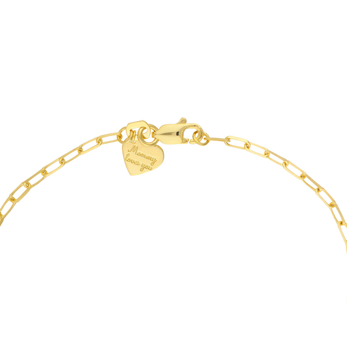 Kid's Paper Clip Chain Bracelet with Oval - Laura's Gems — Laura Milman New York