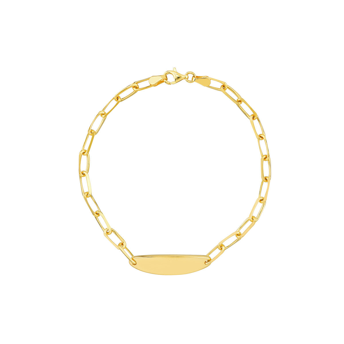 Oval Paper Clip ID Bracelet - Laura's Gems — Laura Milman New York