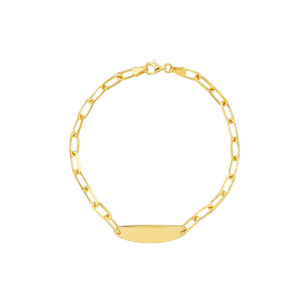 Oval Paper Clip ID Bracelet - Laura's Gems