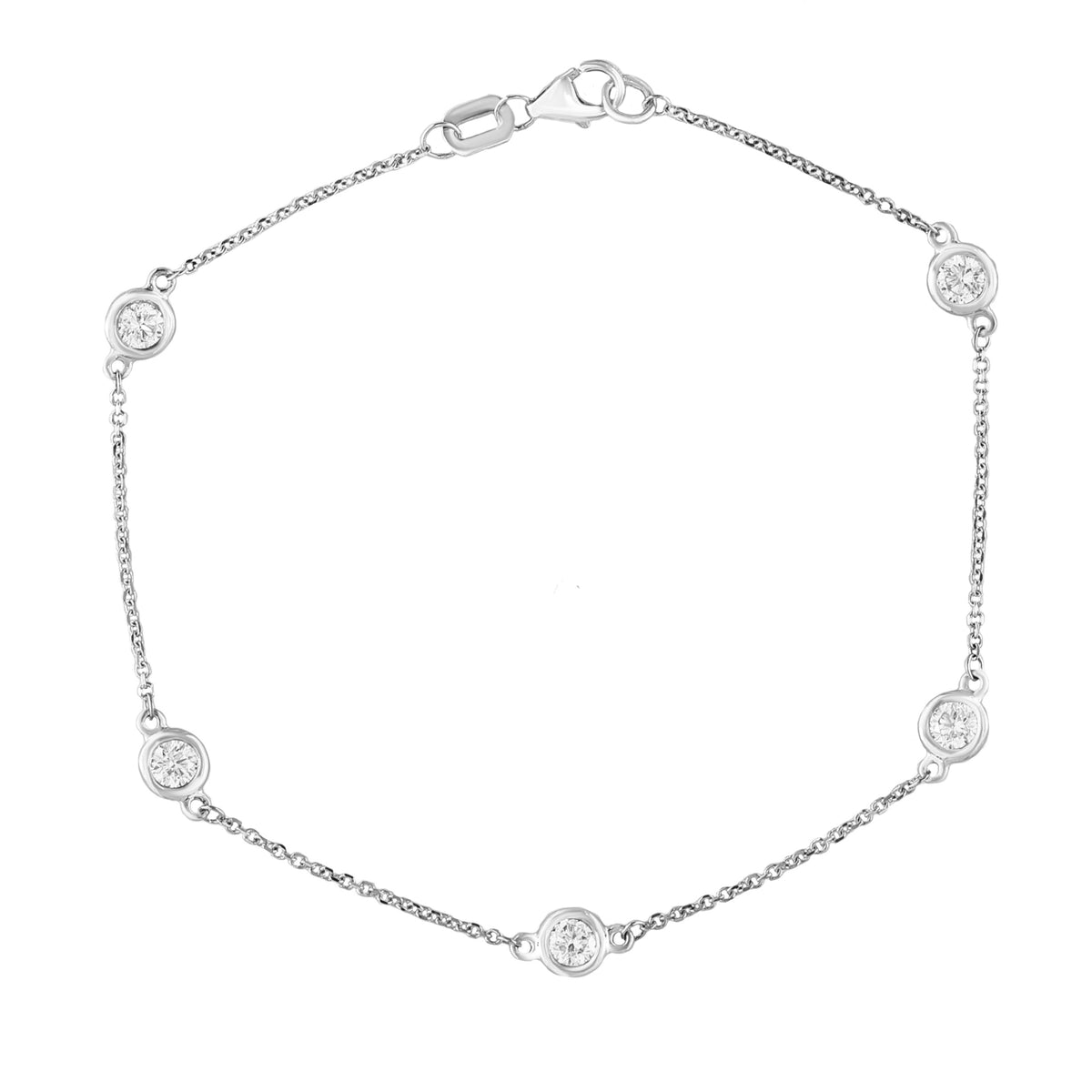 Diamond Bracelet in 14k White Gold - Laura's Gems