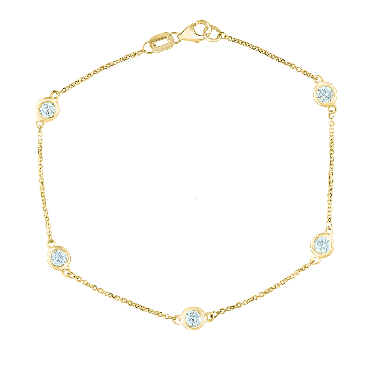 Diamond Bracelet in 14k Yellow Gold - Laura's Gems