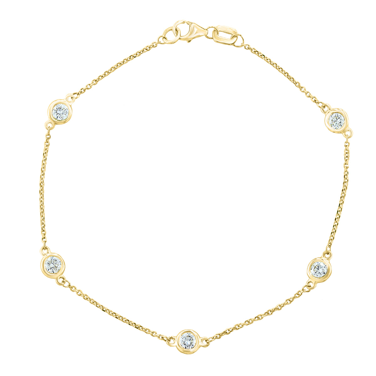 Diamond Bracelet in 14k Yellow Gold - Laura's Gems