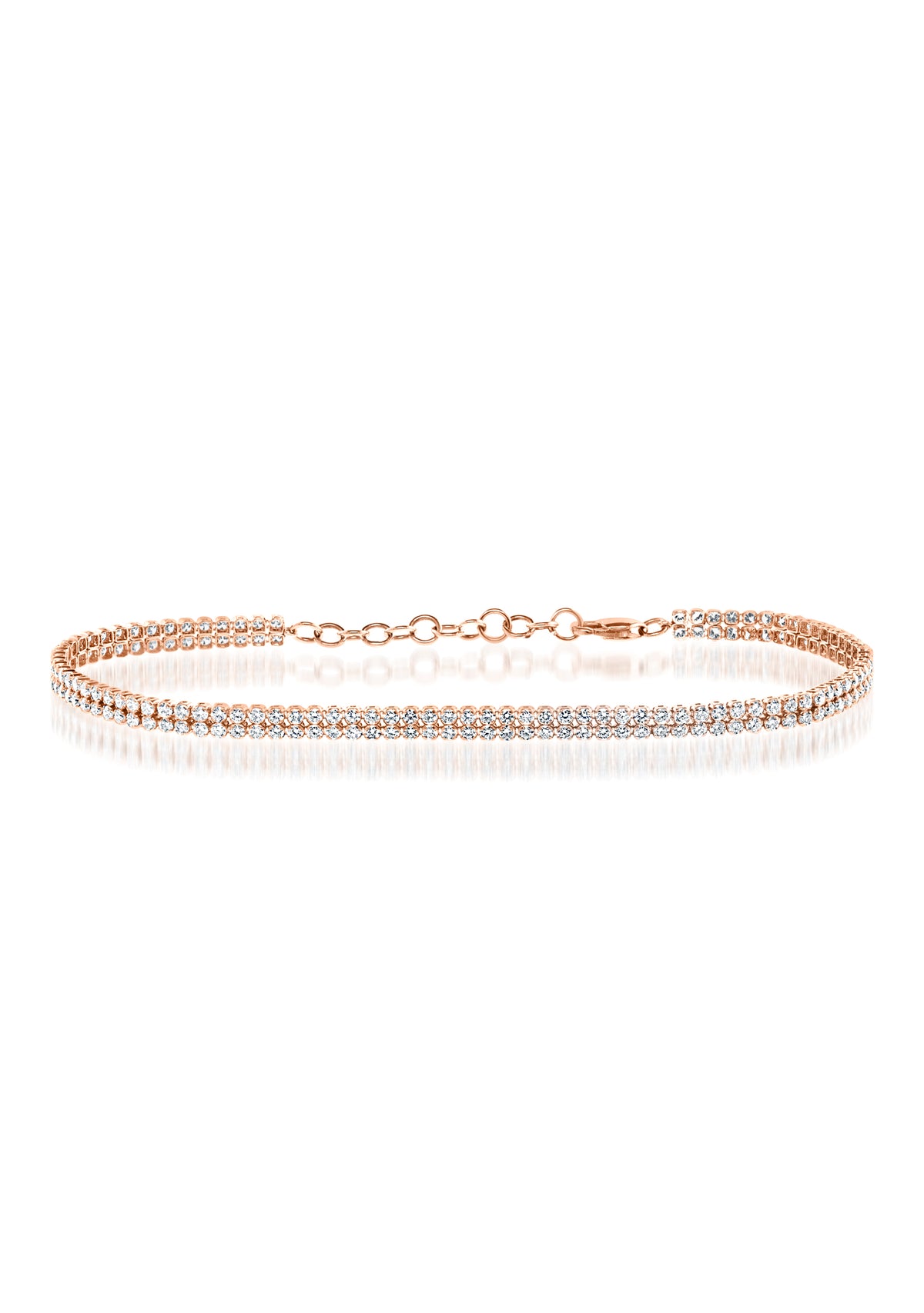 Diamond Bracelet in 14k Rose Gold - Laura's Gems