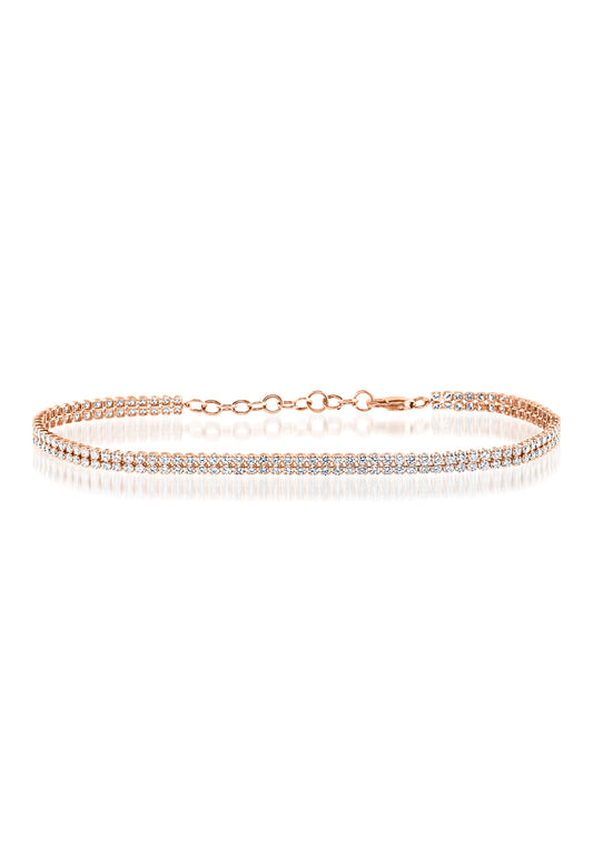 Diamond Bracelet in 14k Rose Gold - Laura's Gems