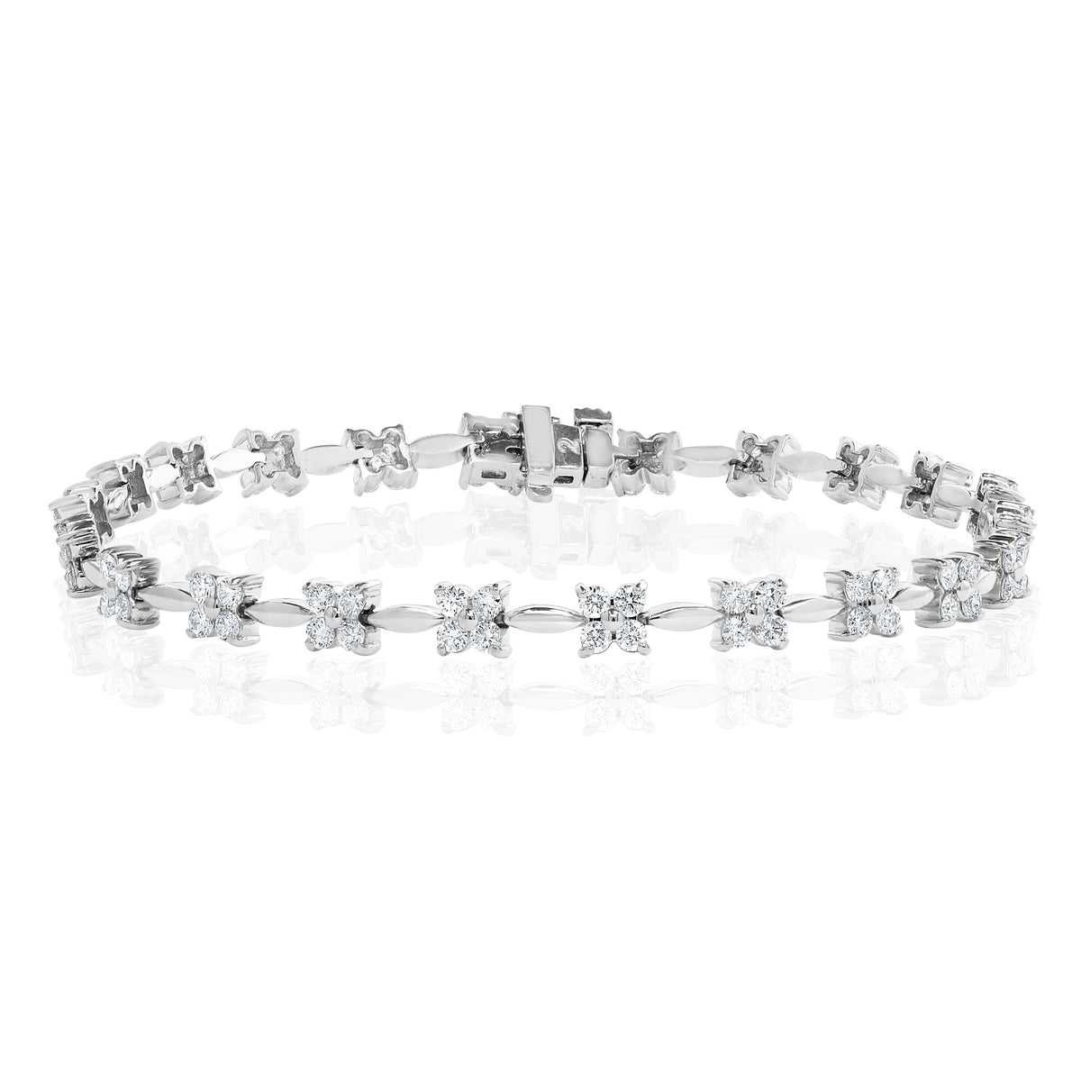 Diamond Bracelet in 14k White Gold - Laura's Gems