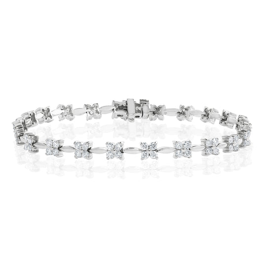 Diamond Bracelet in 14k White Gold - Laura's Gems