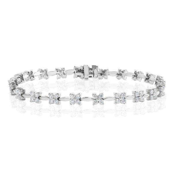 Diamond Bracelet in 14k White Gold - Laura's Gems