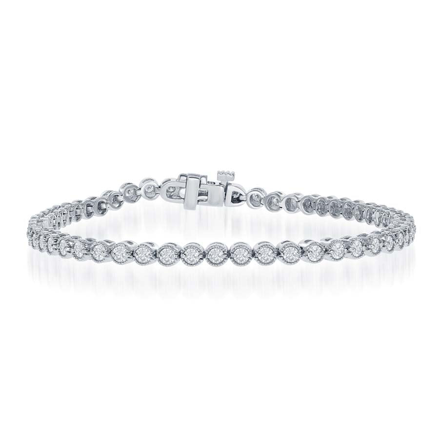 Diamond Bracelet in 14k White Gold - Laura's Gems