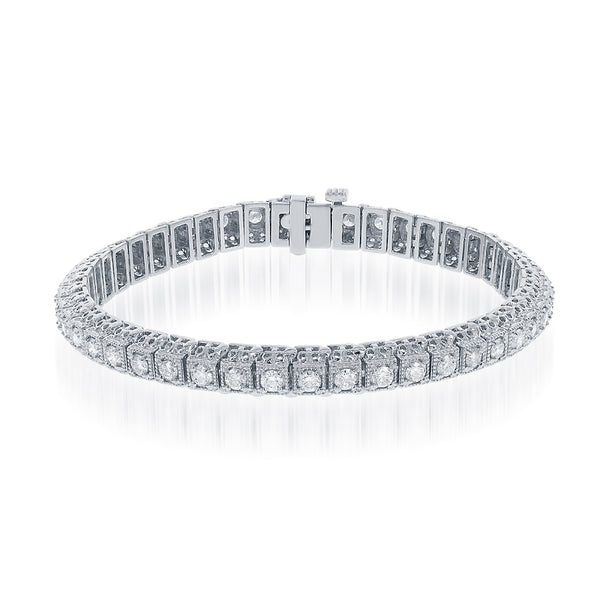 Diamond Bracelet in 14k White Gold - Laura's Gems