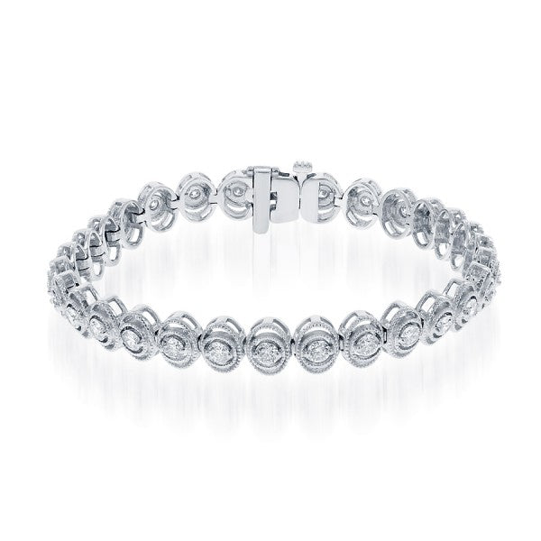 Diamond Bracelet in 14k White Gold - Laura's Gems