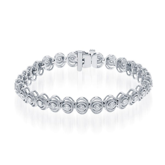 Diamond Bracelet in 14k White Gold - Laura's Gems
