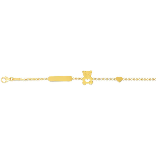 Children's Bear Bracelet in 14k Yellow Gold - Laura's Gems