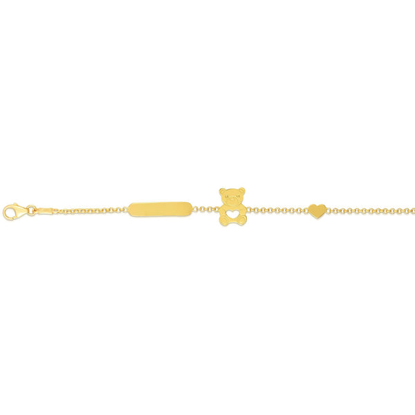 Children's Bear Bracelet in 14k Yellow Gold - Laura's Gems