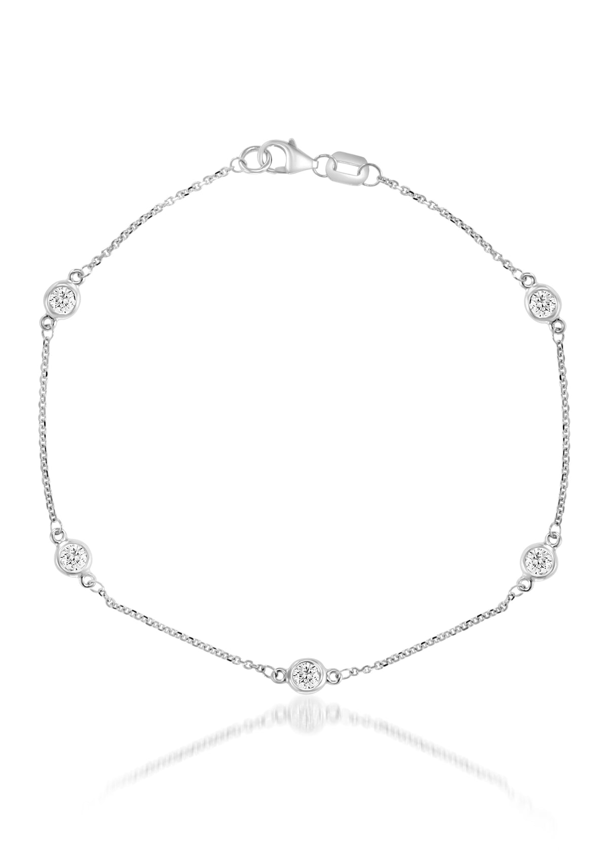 Diamond Bracelet in 14k White Gold - Laura's Gems