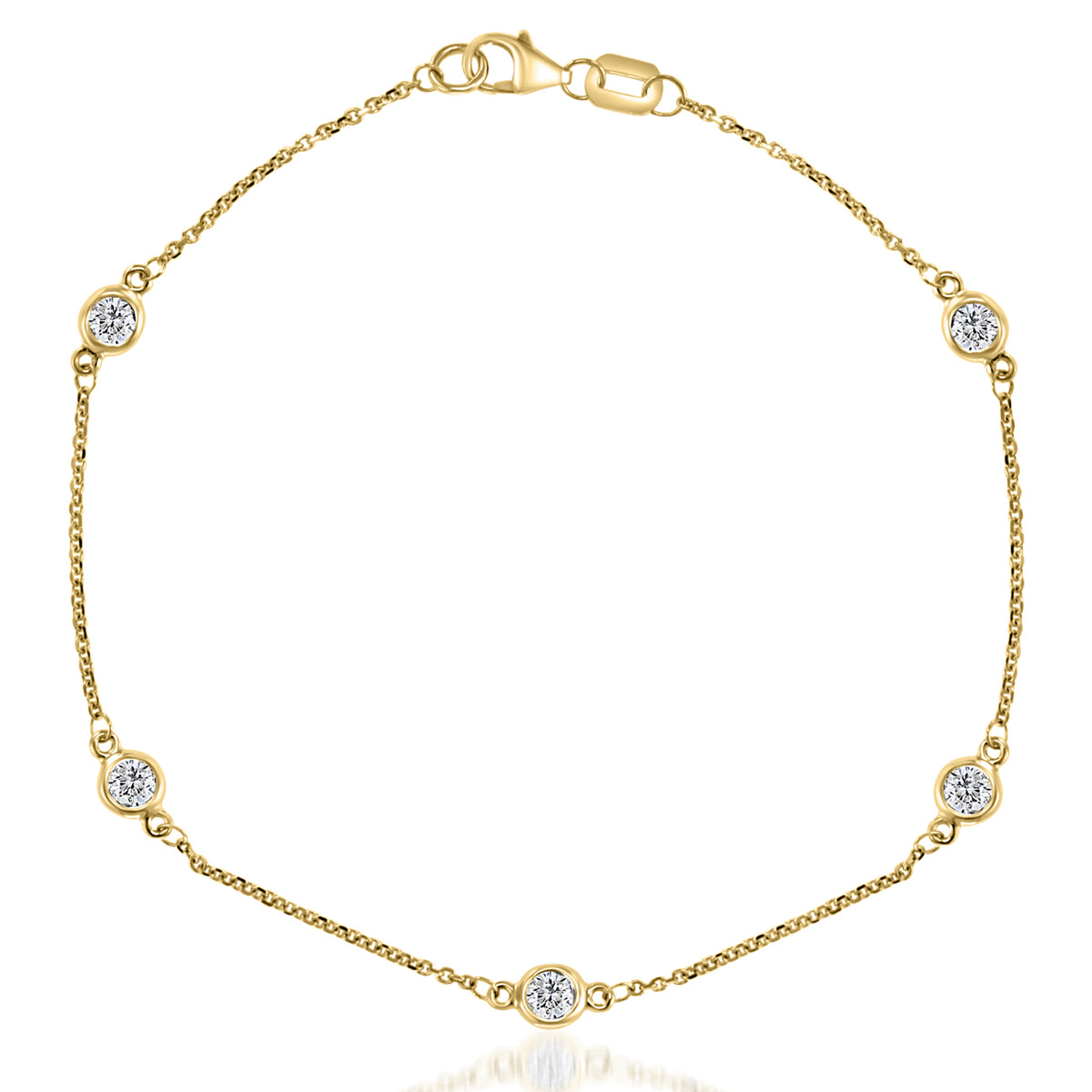 Diamond Bracelet in 14k Yellow Gold - Laura's Gems