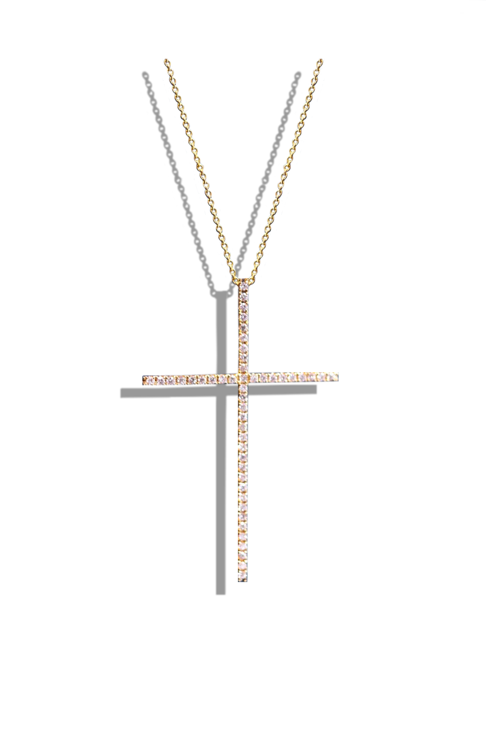 Gold Diamond Cross Necklace - Laura's Gems