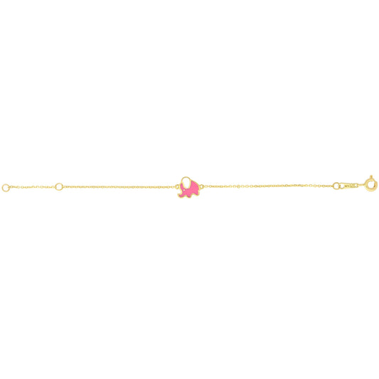 Children's Elephant Bracelet in 14k Yellow Gold - Laura's Gems
